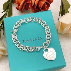 Tiffany & Co. Sterling Silver Heart Tag Bracelet